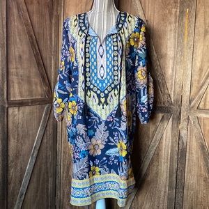 urban Coco XXL Navy Tunic with Ruched sleeves.